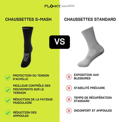 CHAUSSETTES FLOKY S-MASH 3.0 NOIR