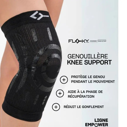 GENOUILLERE FLOKY KNEE SUPPORT NOIRE, GENOU DROIT